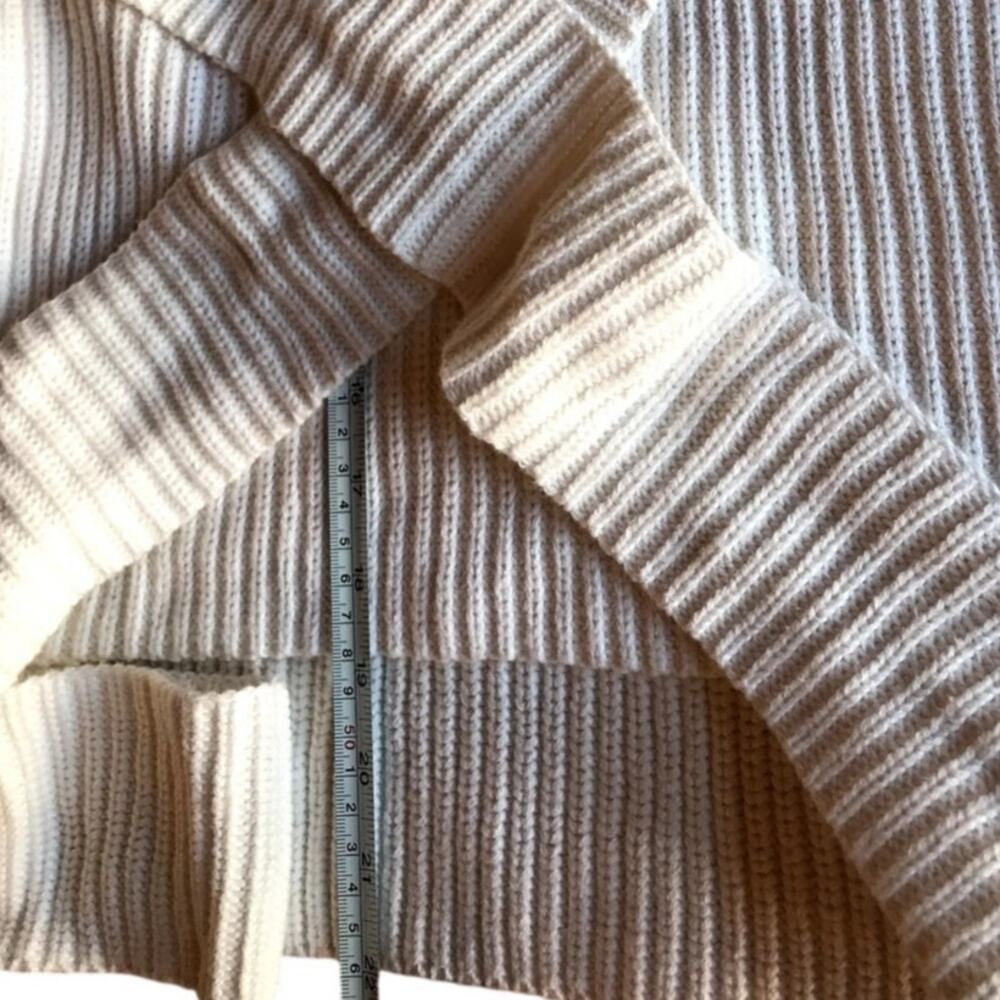 Proenza Schouler NWT White Chunky Cotton Cashmere Ballet Wrap Sweater size XL - Picture 13 of 14